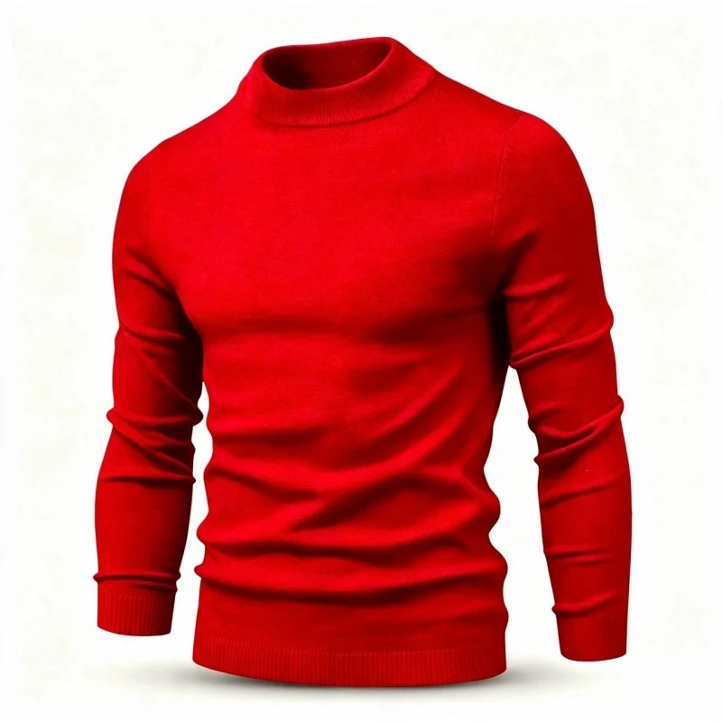 Herren Feinstrickpullover mit kurzem Stehkragen und schmaler Passform Drune