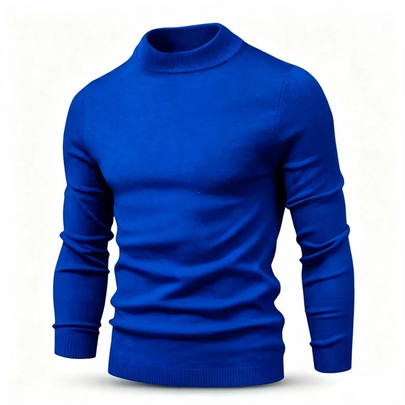 Herren Feinstrickpullover mit kurzem Stehkragen und schmaler Passform Drune