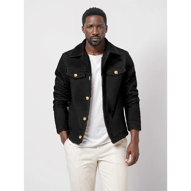 Herren Übergangsjacke im modernen Denim-Stil Drune