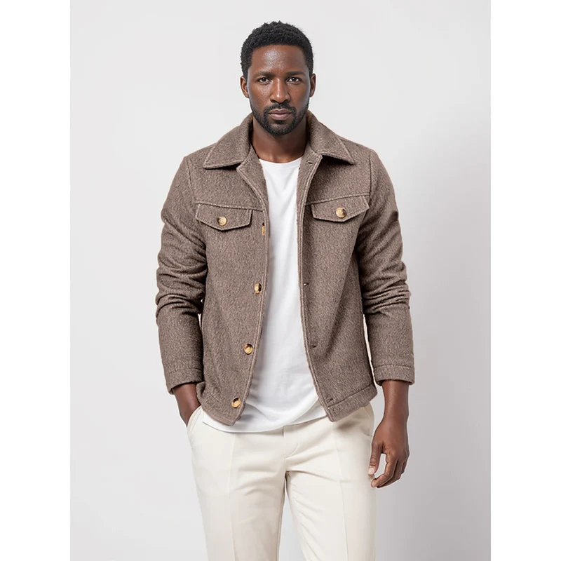 Herren Übergangsjacke im modernen Denim-Stil Drune