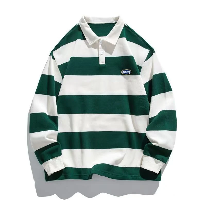 Herren Langarm Poloshirt im Streifen Look Drune