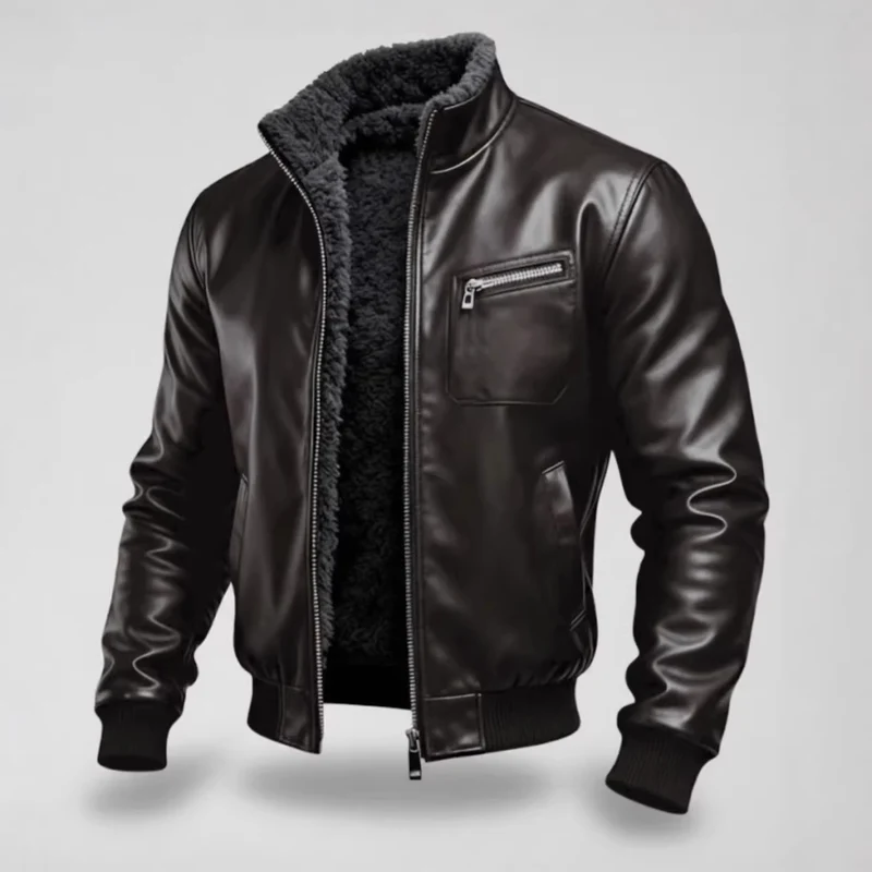 Herren Lederjacke mit Innenfutter