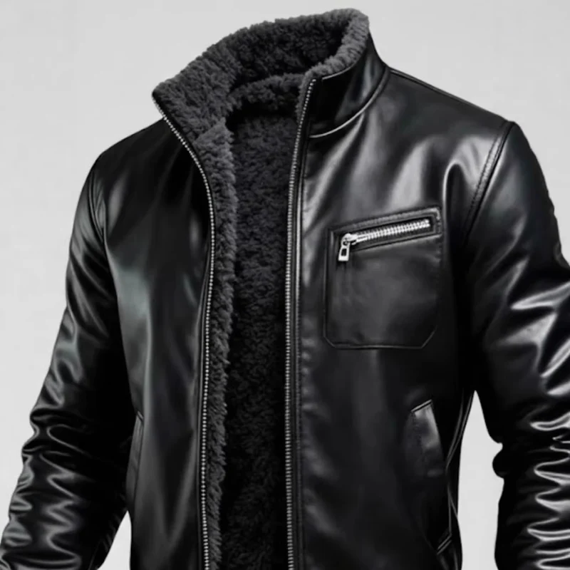 Herren Lederjacke mit Innenfutter