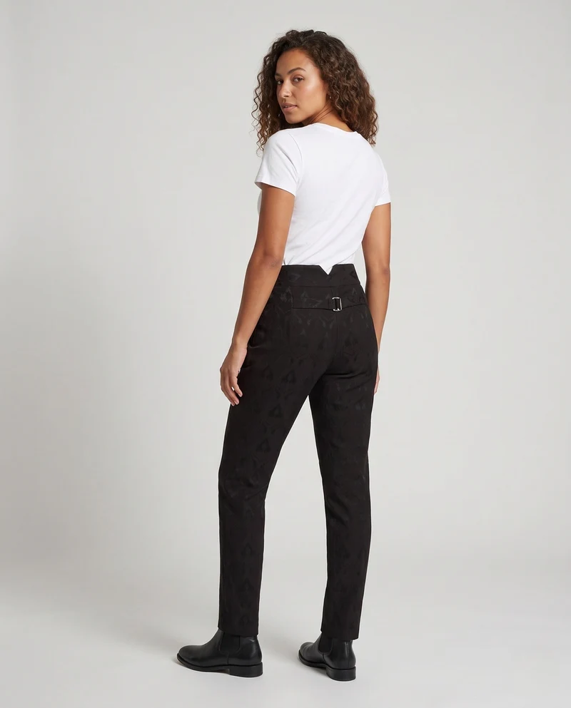 Damen elegante Hose mit modischen Knöpfen Drune