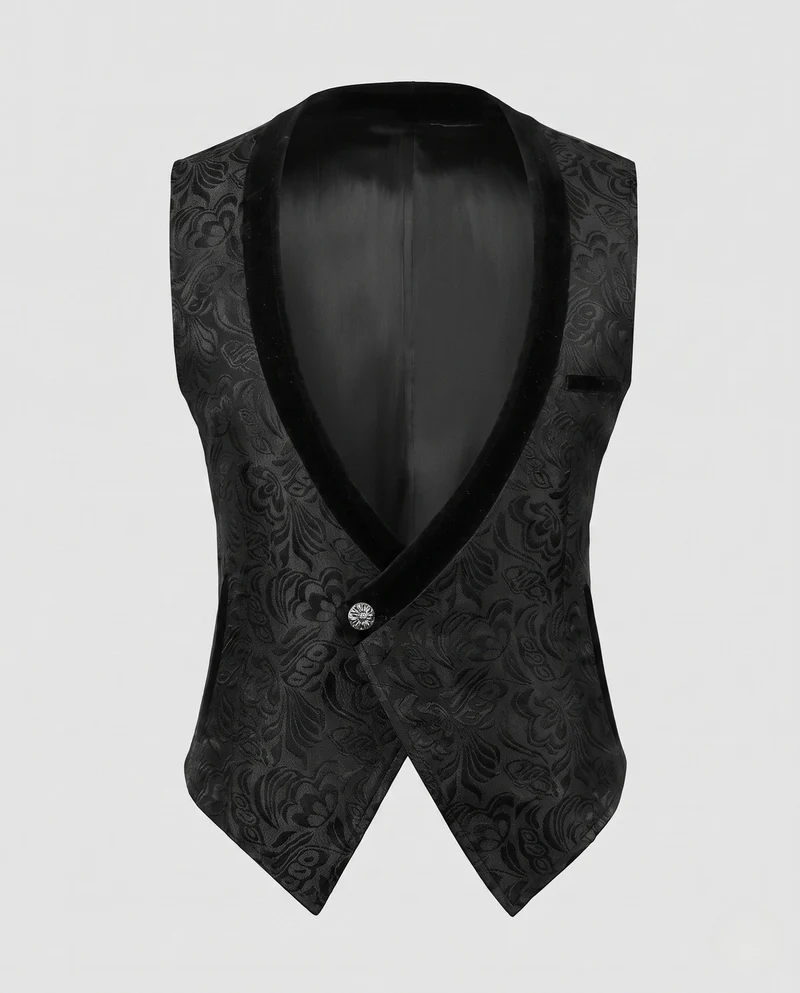 Damen eleganter runder Kragen Weste Drune