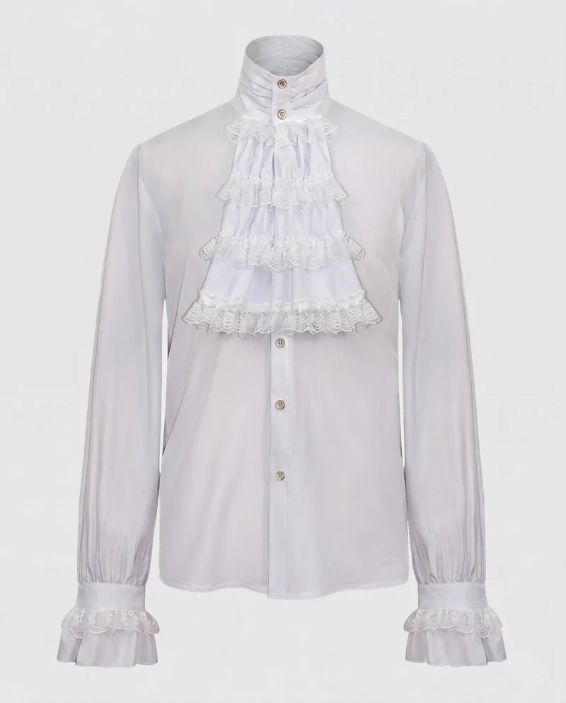 Damen elegante Rüschbluse mit exquisiten Spitzen Details Drune