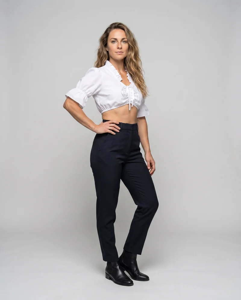 Damen elegante Spitzenbluse Drune