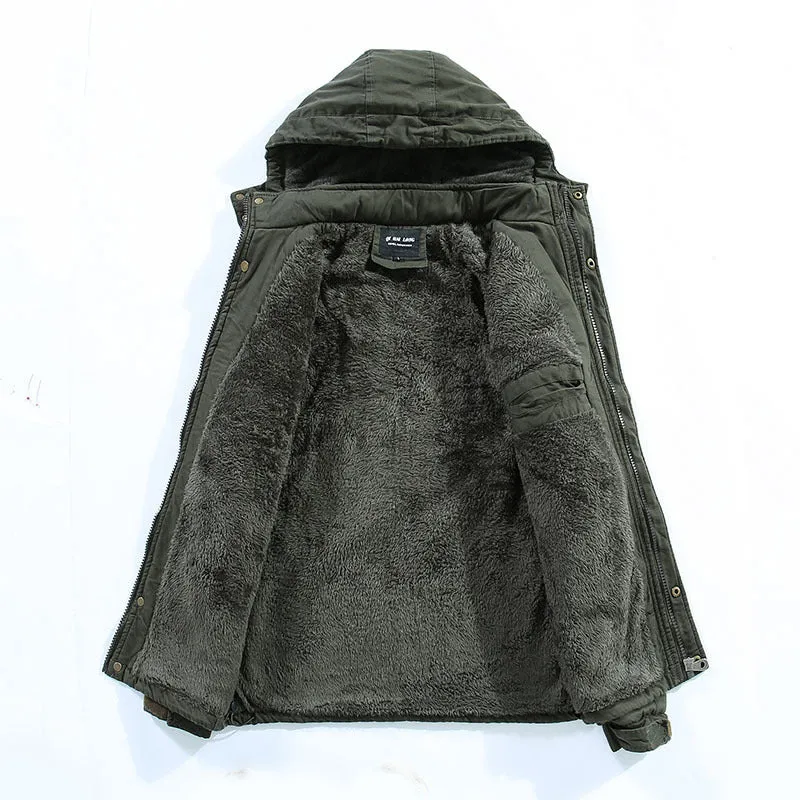 Herren Wetterfeste Outdoor-Jacke mit Fleecefutter Drune