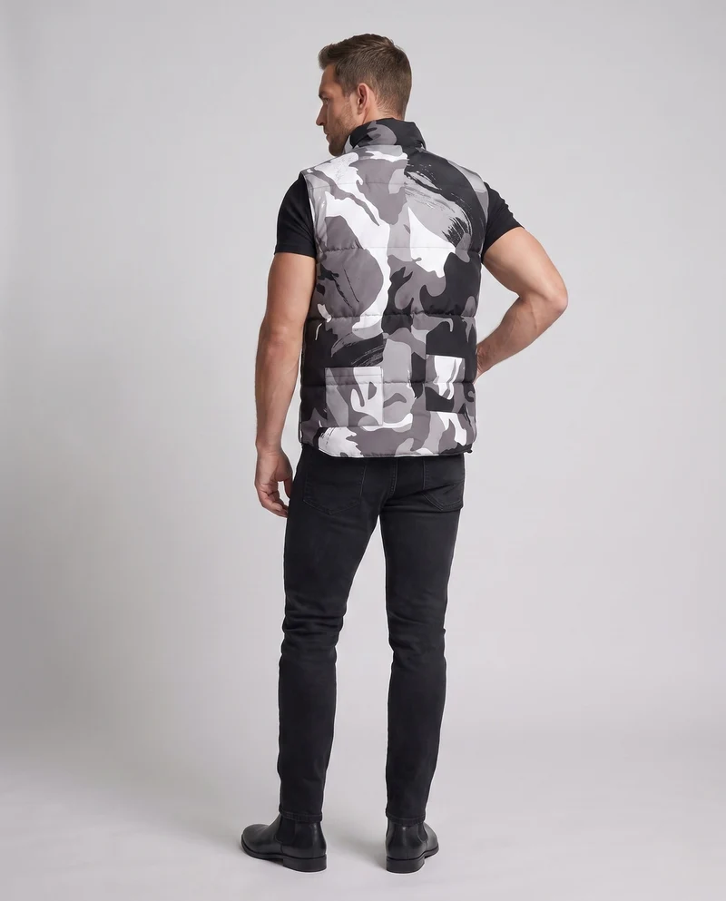 Herren isolierte Pufferweste mit hohem Stehkragen, winddichter Vorderseite und multifunktionalen Taschen Drune