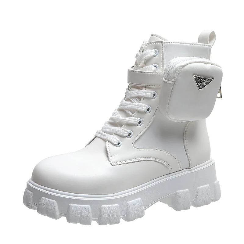 Damen Chunky Boots mit praktischem Seitentaschen-Design Drune