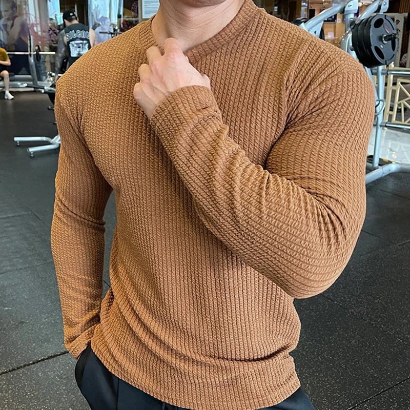 Herren Langarmshirt mit strukturiertem Gewebe Drune