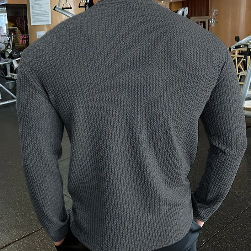 Herren Langarmshirt mit strukturiertem Gewebe Drune