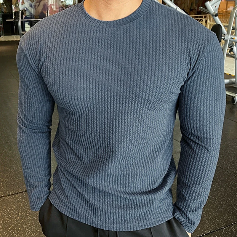 Herren Langarmshirt mit strukturiertem Gewebe Drune