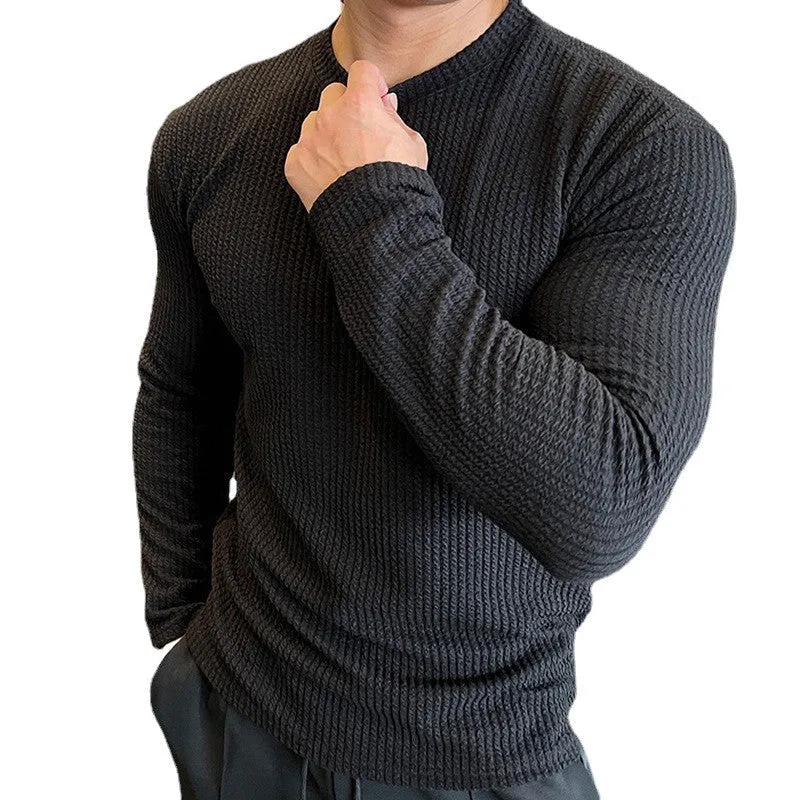 Herren Langarmshirt mit strukturiertem Gewebe Drune
