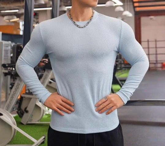 Herren Langarmshirt mit strukturiertem Gewebe Drune