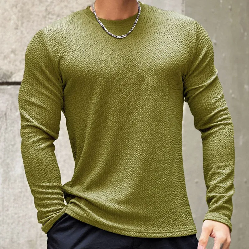 Herren Langarmshirt mit strukturiertem Gewebe Drune