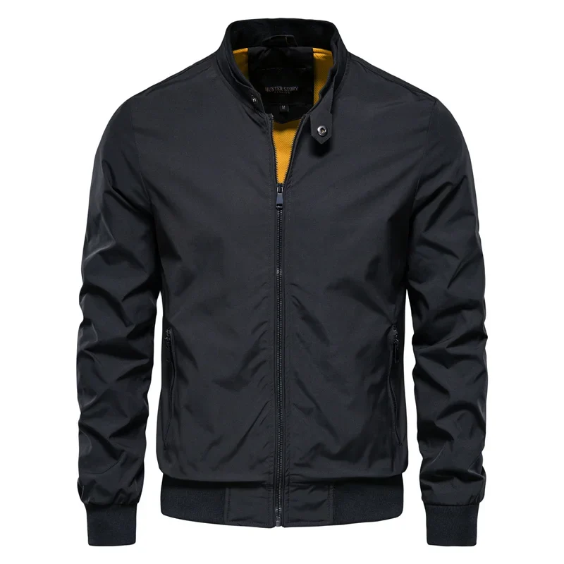 Drune Herren Blousonjacke mit Reißverschluss und Stehkragen