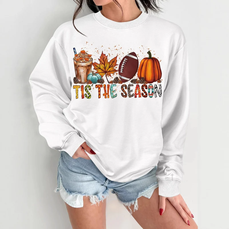 Damen Sweatshirt mit herbstlichem Motiv und lässigem Schnitt Drune