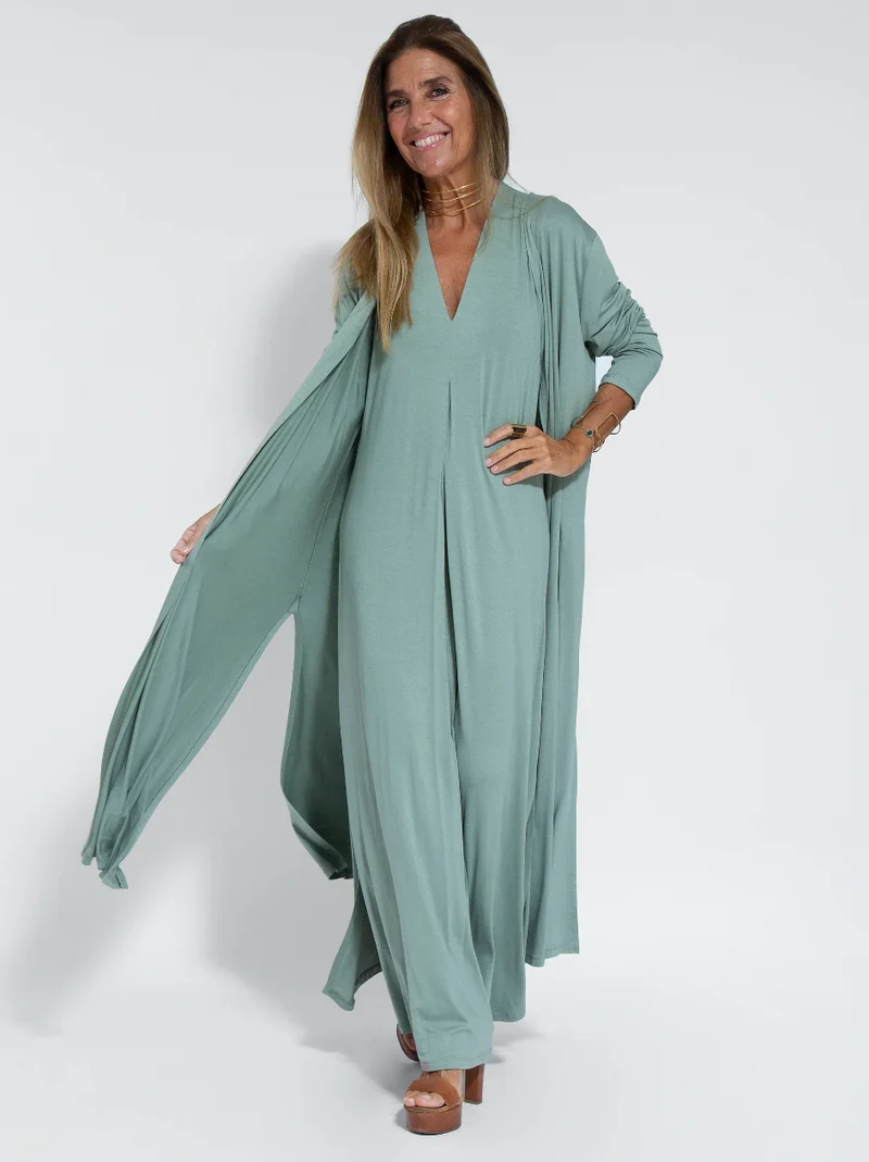 Elegantes Kleid-Weste-Set mit Schlankmachendem Schnitt für festliche Anlässe | Drune