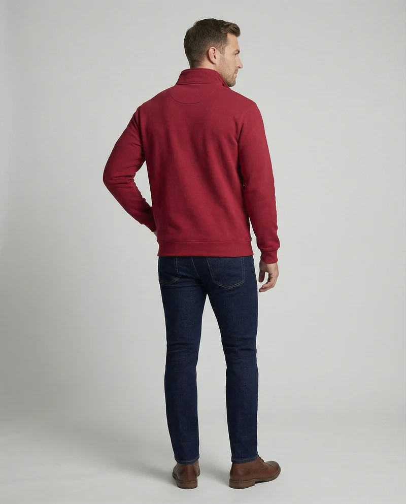 Herren Sportpullover mit modernem Stehkragen und Reißverschluss Drune