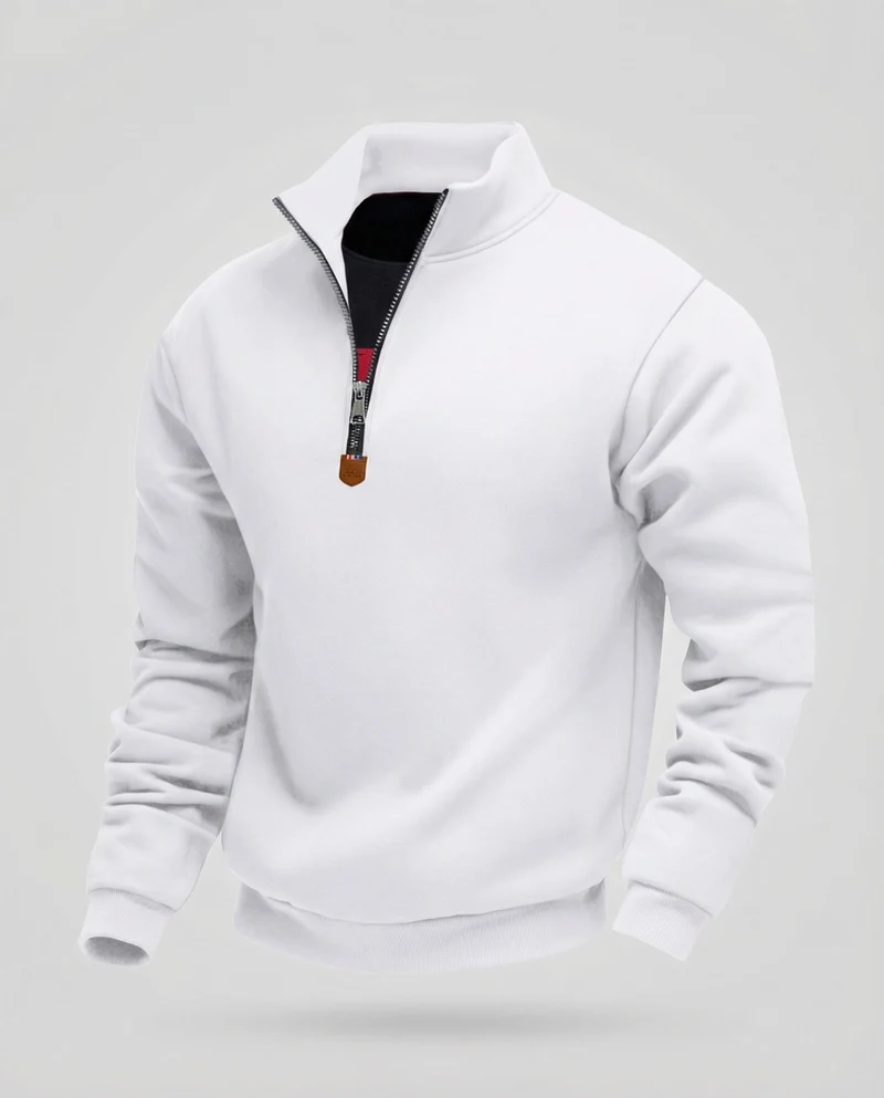 Herren Sportpullover mit modernem Stehkragen und Reißverschluss Drune