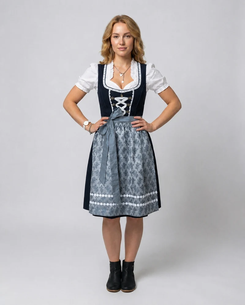 Drune | Unik Traditionelles Kostüm für Frauen mit Schürze