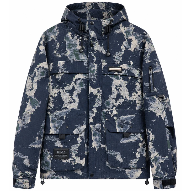 Herren Funktionale Outdoor-Jacke mit hohem Kragen Drune
