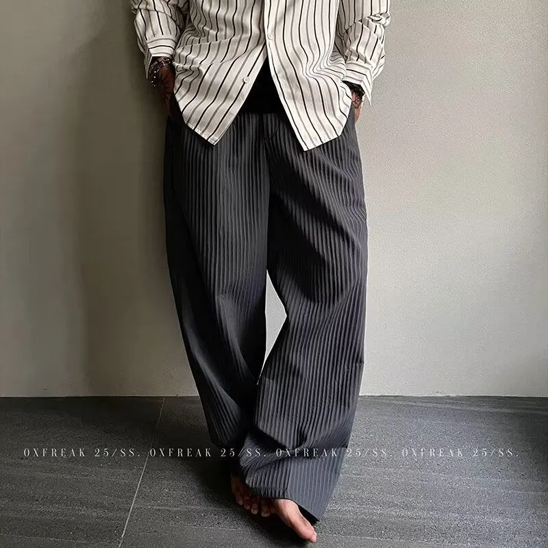 Herren Elegante Streifenhose Drune