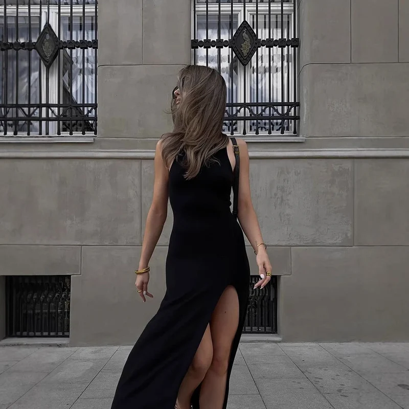 Damen figurbetontes Maxikleid Drune