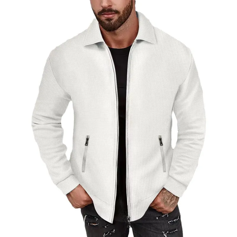 Herren Strickjacke im modernen Design mit strukturiertem Obermaterial und praktischen Reißverschlusstaschen Drune