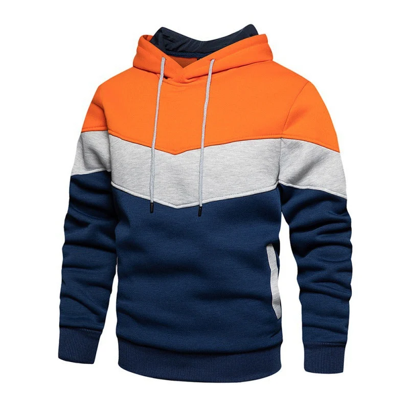 Herren Sportlicher Kapuzenpullover mit modernem Farbblockdesign und atmungsaktiven Eigenschaften Drune