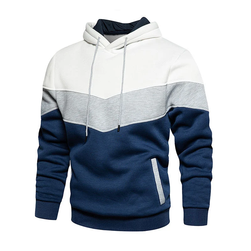 Herren Sportlicher Kapuzenpullover mit modernem Farbblockdesign und atmungsaktiven Eigenschaften Drune