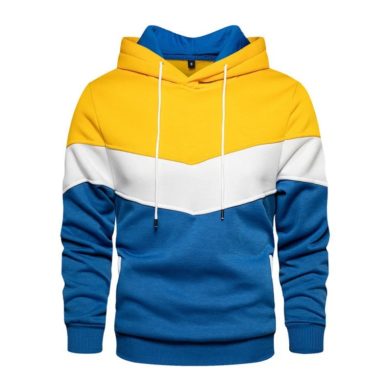 Herren Sportlicher Kapuzenpullover mit modernem Farbblockdesign und atmungsaktiven Eigenschaften Drune