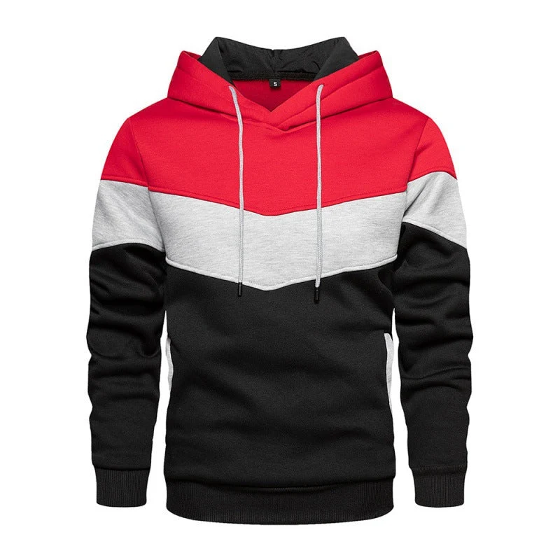 Herren Sportlicher Kapuzenpullover mit modernem Farbblockdesign und atmungsaktiven Eigenschaften Drune