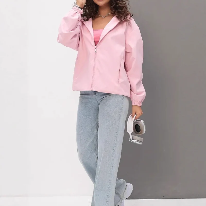 Damen Leichte Freizeitjacke mit Kapuze