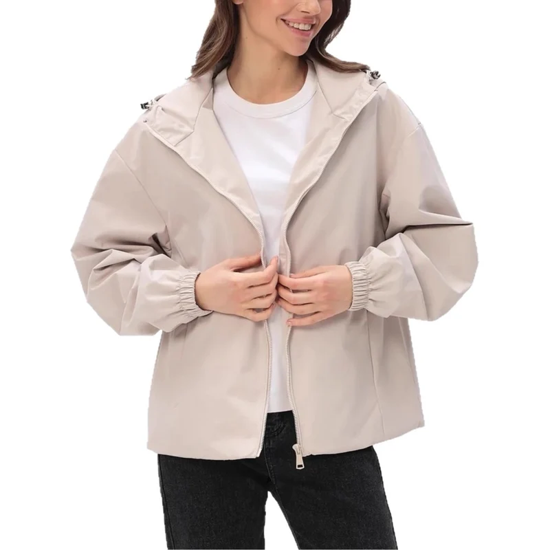 Damen Leichte Freizeitjacke mit Kapuze