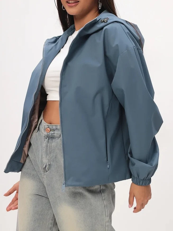 Damen Leichte Freizeitjacke mit Kapuze