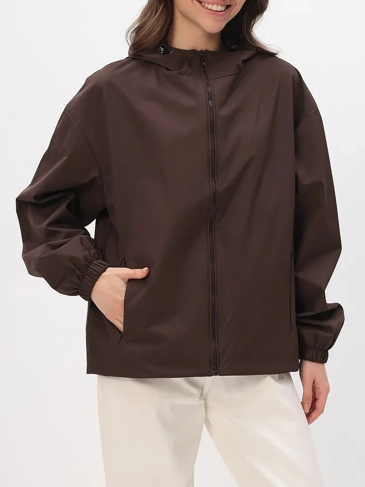 Damen Leichte Freizeitjacke mit Kapuze