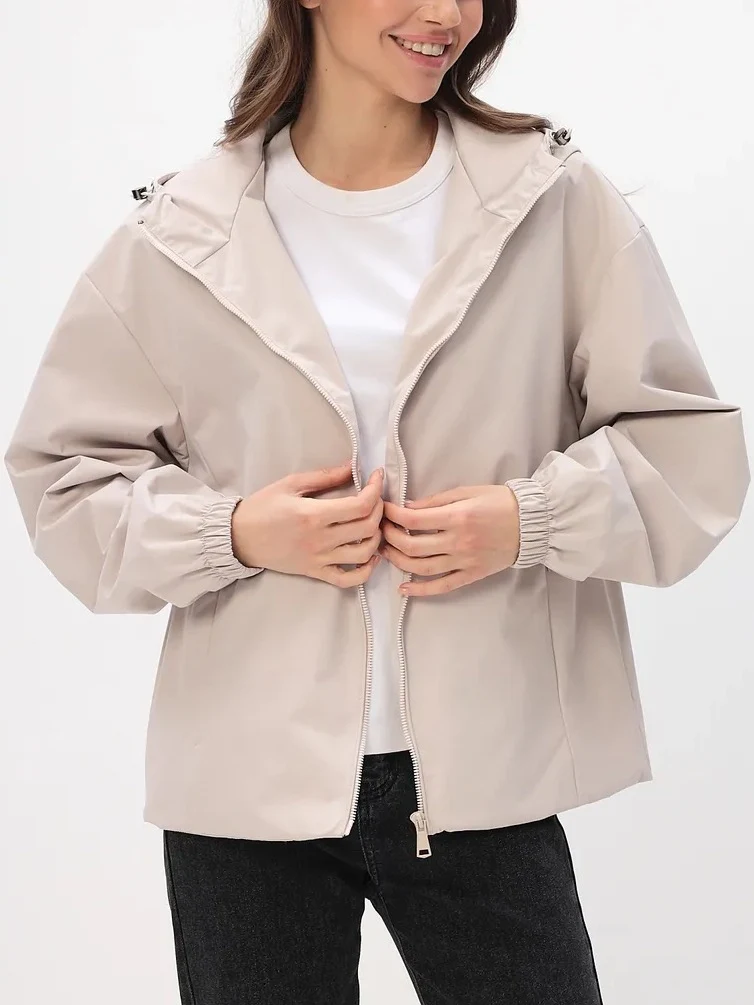 Damen Leichte Freizeitjacke mit Kapuze