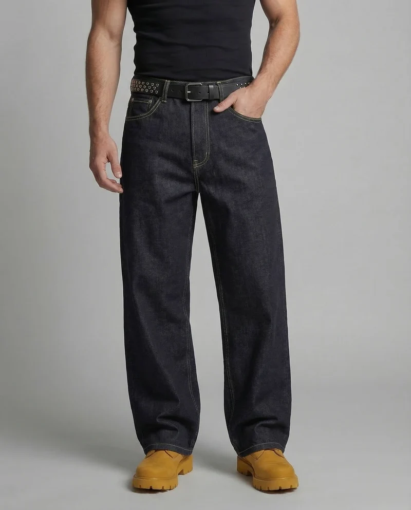 Herren Baggy Jeans Kette