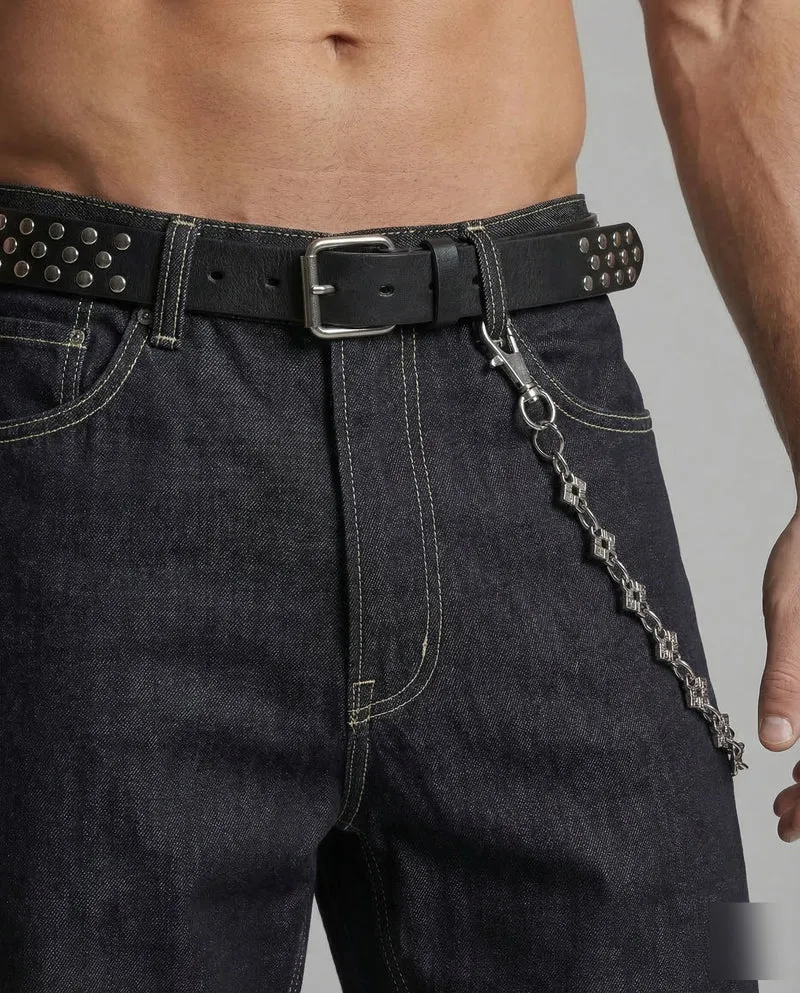Herren Baggy Jeans Kette