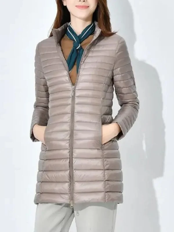 Damen Leichte Daunenjacke Tailliert