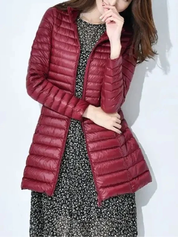 Damen Leichte Daunenjacke Tailliert