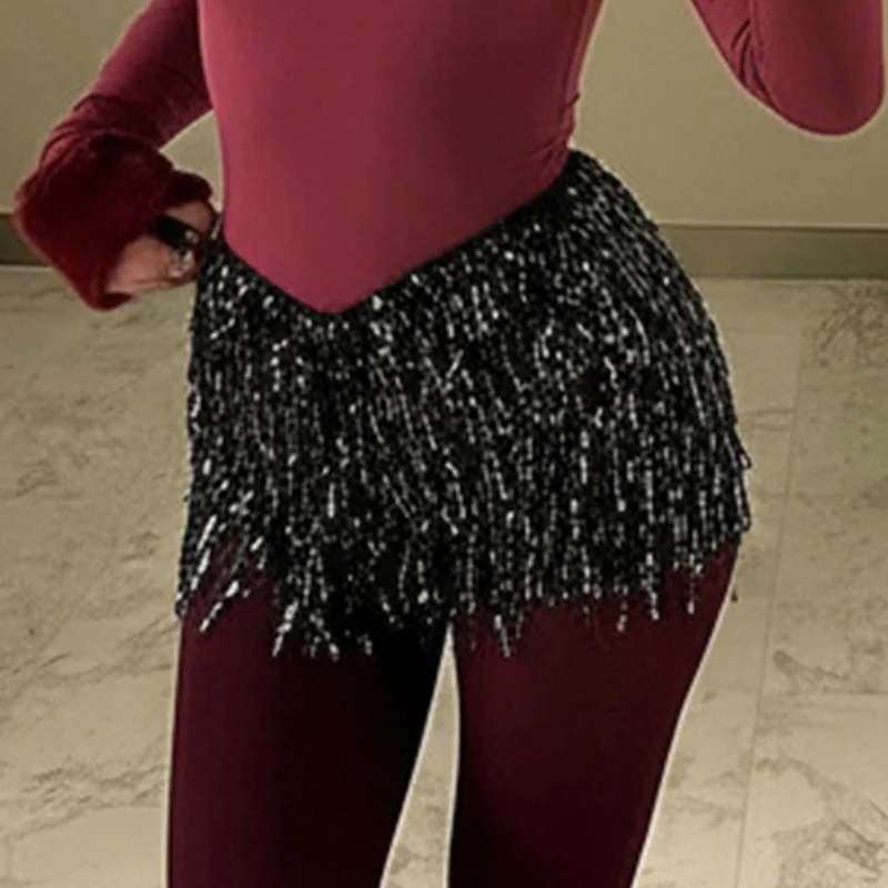 Damen glamouröse Pailletten-Shorts Drune