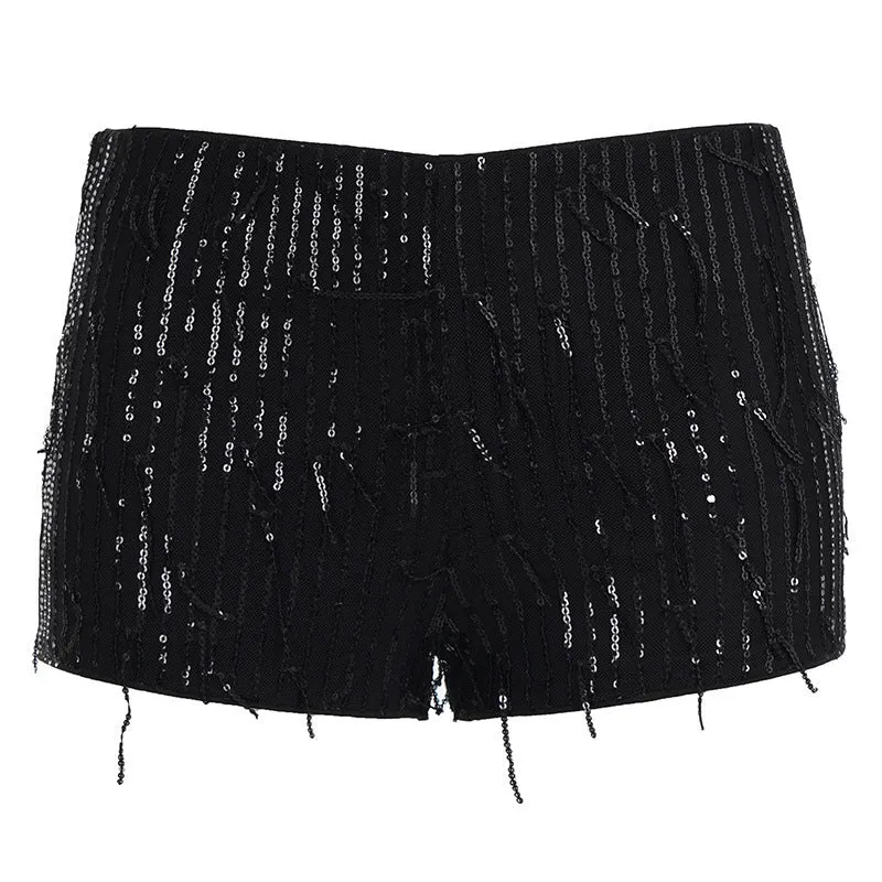 Damen glamouröse Pailletten-Shorts Drune