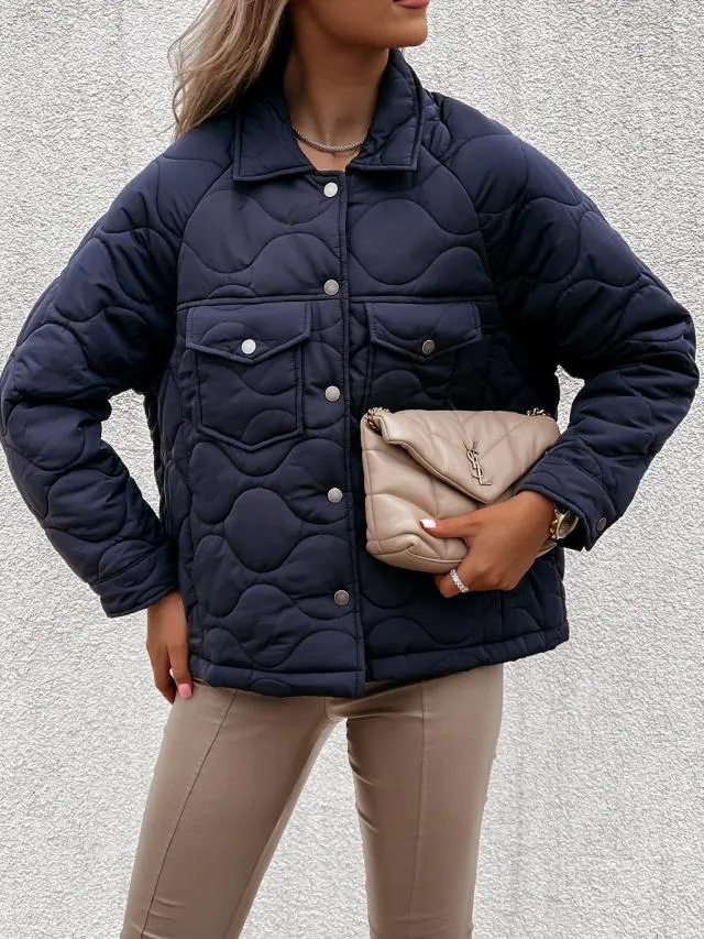 Damen gesteppte Übergangsjacke mit trendigem Oversized-Schnitt Drune