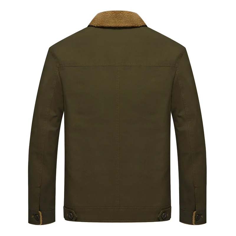 Herren Canvas-Fieldjacke mit wärmender Sherpa-Innenfutter und Utility-Taschen Drune