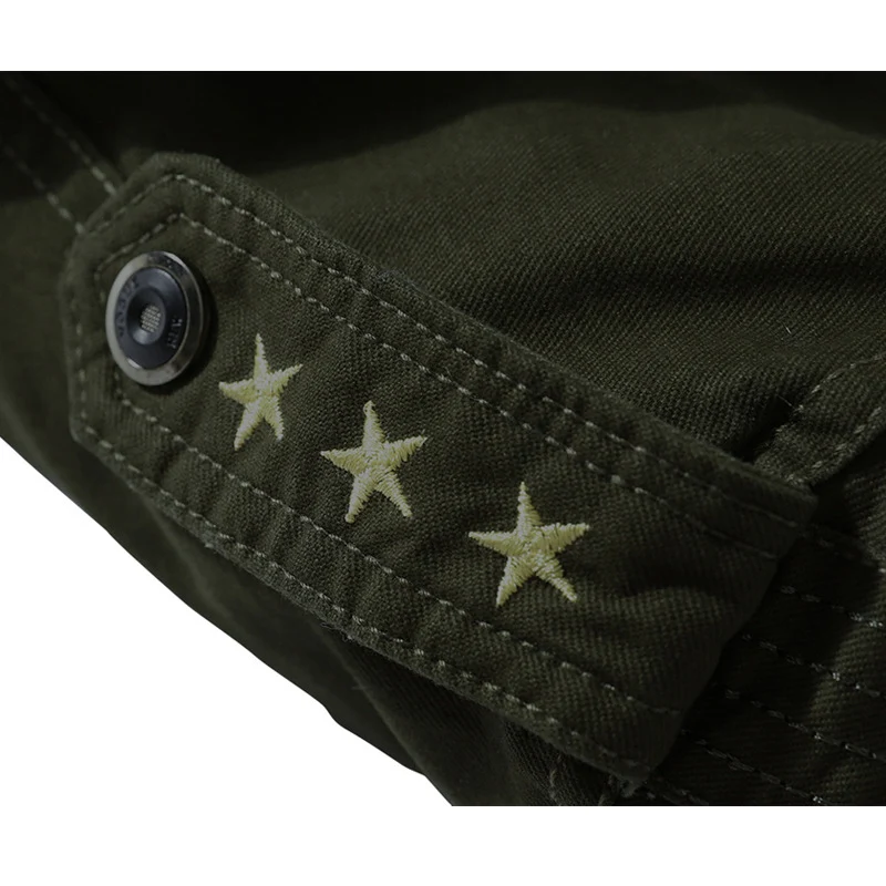 Herren Canvas-Fieldjacke im Utility-Style mit wärmender Fleece-Innenlage und Schulterpatten Drune