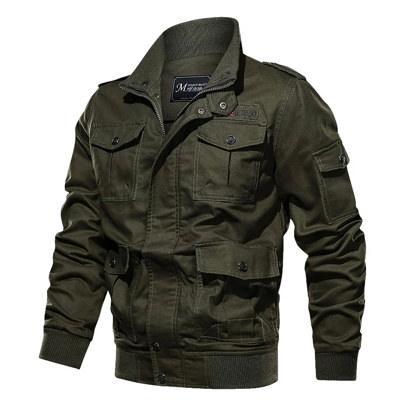 Herren Canvas-Fieldjacke im Utility-Look mit Mehrfach-Taschen, Epauletten und geripptem Saum Drune