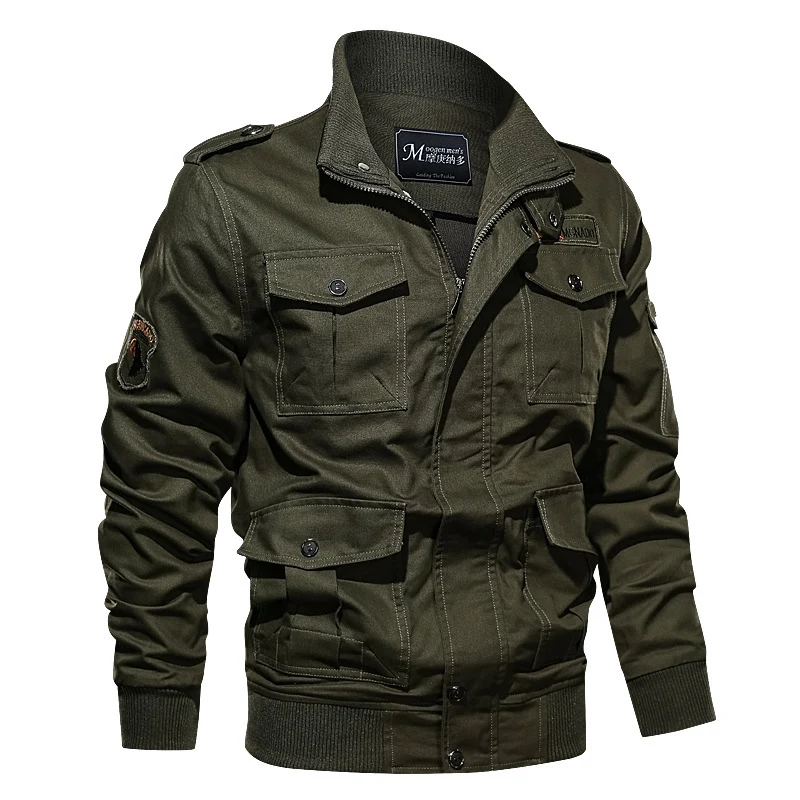 Herren Canvas-Fieldjacke im Utility-Look mit Mehrfach-Taschen, Epauletten und geripptem Saum Drune